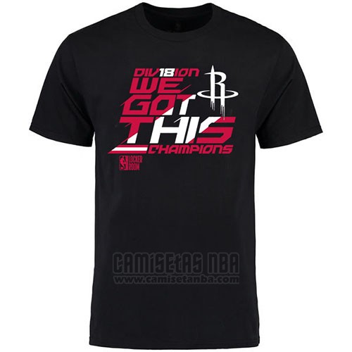 Camiseta Manga Corta Houston Rockets Negro